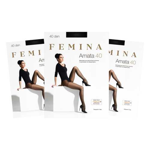 Колготки женские FM Amata Promo 40 den nero 4/L (набор 3 шт.) в Бюстье
